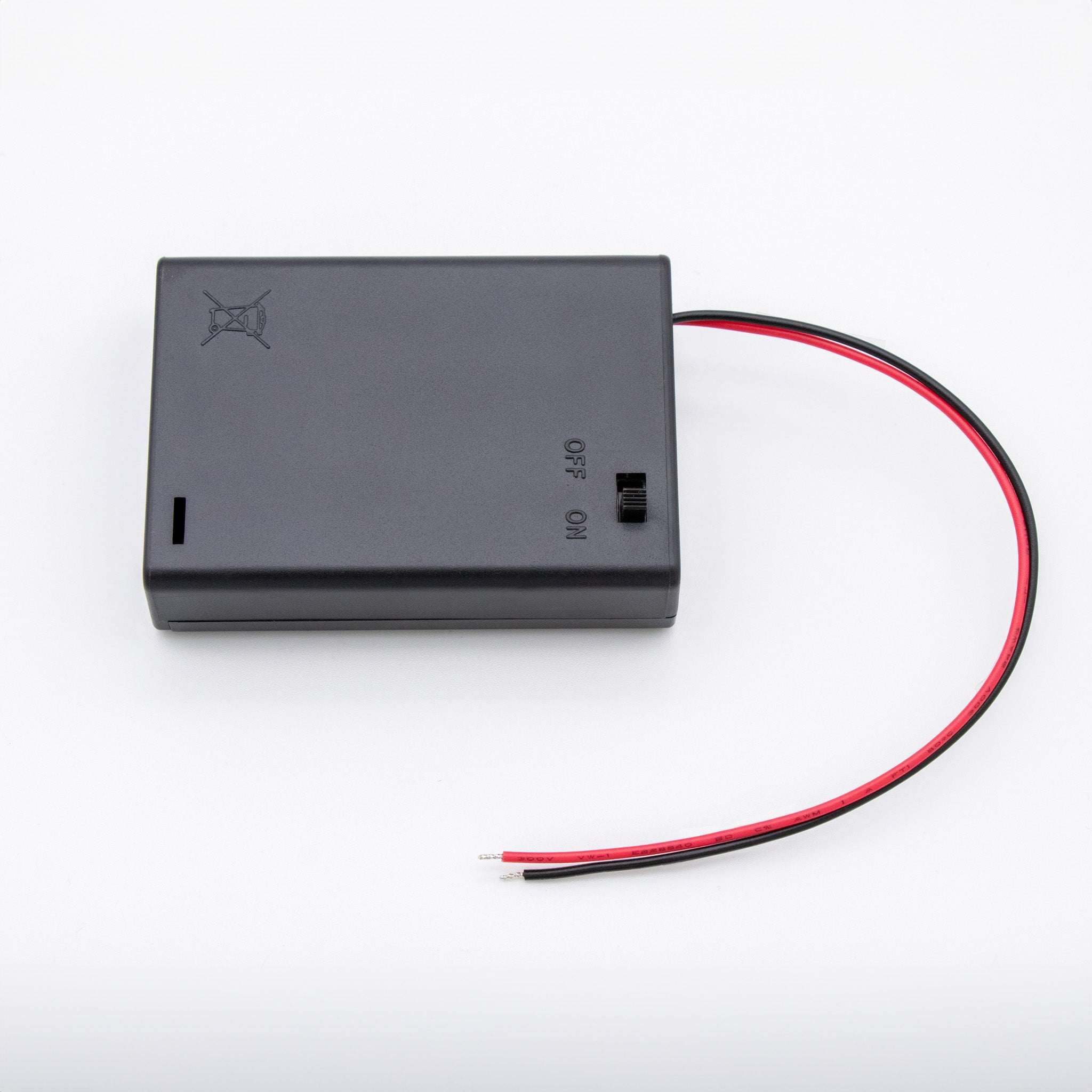 電池ホルダー（ボックス・ケース）（単3×3本）（スイッチ、リード線付き）(3 AA Battery Holder with Switch (
