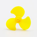 プロぺラファン （DCモーター用）（3枚ワイド羽根）（44mm）（黄色）(Wide 3-Blade Fan Propeller for DC Motors, 44mm, Yellow)