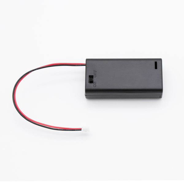 電池ホルダー（単3×2本）（スイッチ、リード線、PH2.0コネクター付き）(2 AA Battery Holder with Switch (AGW24, PH2.0, Black))