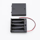 電池ホルダー（ボックス・ケース）（単3×4本）（スイッチ、リード線付き）(4 AA Battery Holder with Switch (AGW24, Black))