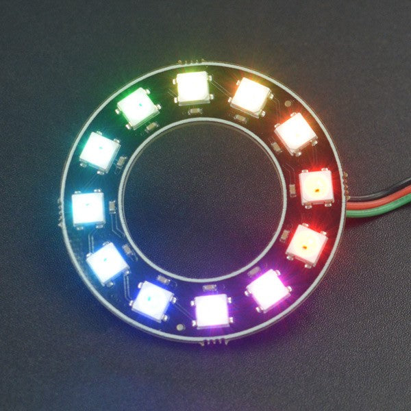 RGB LEDリングランプ - 12ビーズ (WS2812-12 RGB LED Ring Lamp)