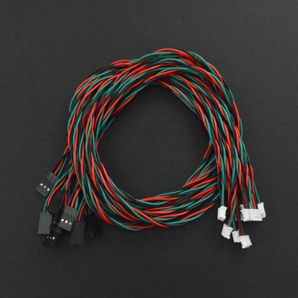 3Pin PH2.0（オス） - デュポン（メス）ケーブル （50cm）（10本セット） (Gravity: 3Pin PH2.0 Male to DuPont Female Connector Digital Cable Pack - 50cm (10 Pack))