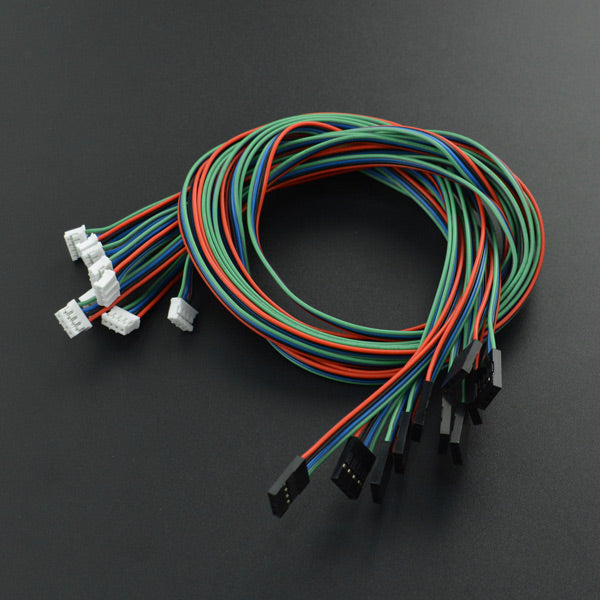 4Pin PH2.0（オス）- デュポン（メス）ケーブル（50cm）（10本セット） (Gravity: 4Pin PH2.0 Male to DuPont Female Connector I2C/ UART Cable Pack - 50cm (10 Pack))