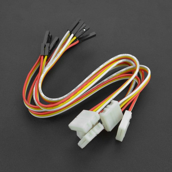 テープLEDコネクター - デュポン (メス) ケーブル (5本) (3Pin LED Strip Connector Cable-Single Head (5PCS))