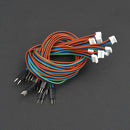 4Pin PH2.0（オス）- デュポン（オス）ケーブル （30cm）（10本セット） (Gravity: 4Pin PH2.0 Male to DuPont Male Connector I2C/ UART Cable Pack - 30cm (10 Pack))