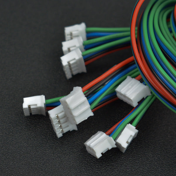 4Pin PH2.0（オス）- デュポン（オス）ケーブル （30cm）（10本セット） (Gravity: 4Pin PH2.0 Male to DuPont Male Connector I2C/ UART Cable Pack - 30cm (10 Pack))