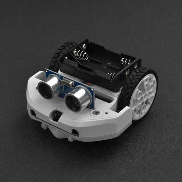 マイクロマックイーン ライト カバー付き 白色（マイクロビット用）（ロボットカー）（micro: Maqueen Lite with Skin  (White) ）