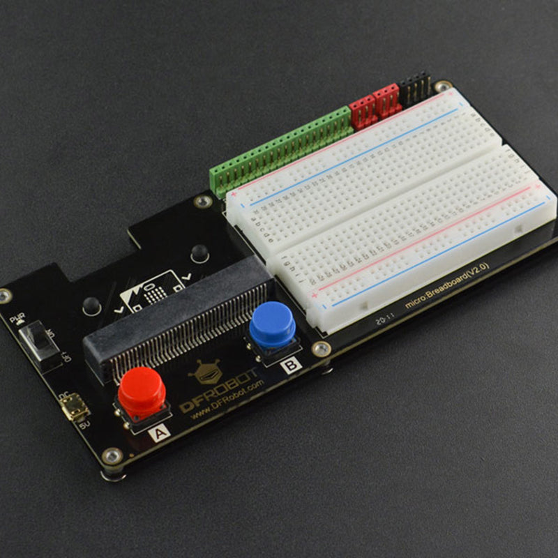 マイクロブレッドボード（マイクロビット用）（ブレッドボード付き拡張ボード）（micro: Breadboard for micro:bit）