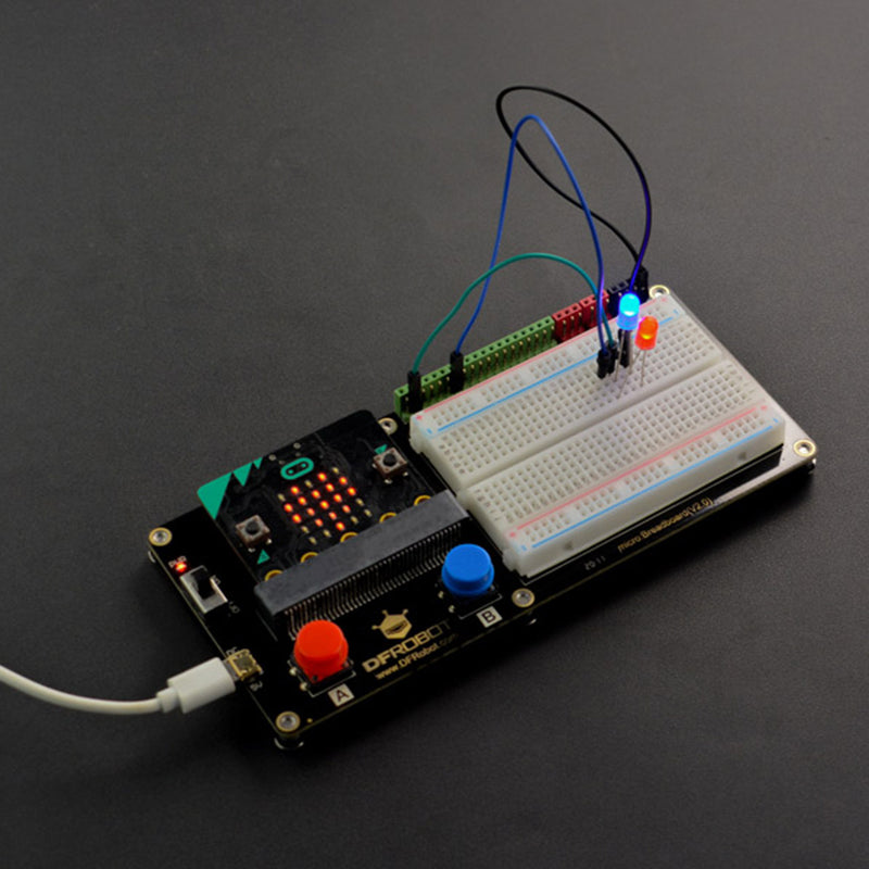 マイクロブレードボード（マイクロビット用）（ブレードボード付き拡張ボード）（micro: Breadboard for micro:bit）