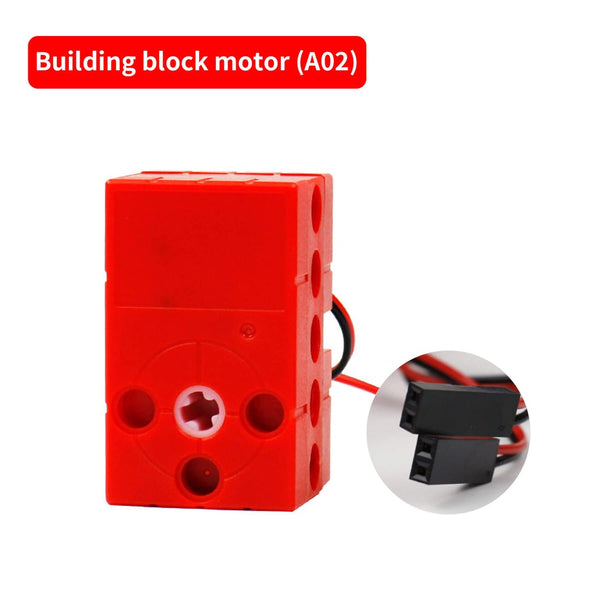 GeekServo レッドモーター A02 （ビルディングブロック用）（デュポン） (Red motor A02 (Dupount))