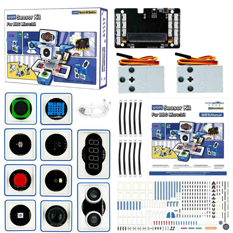 ワールド オブ モジュール センサーキット （ ビルディング ブロック ） （マイクロビット用） （ ワールド オブ モジュール シリーズ ） （World of module sensor kit for bbc micro:bit V2 board）