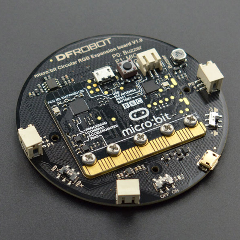 マイクロサーキュラー （マイクロビット用）（円形LED拡張デバイス）（micro: Circular RGB LED Expansion Board for micro:bit）